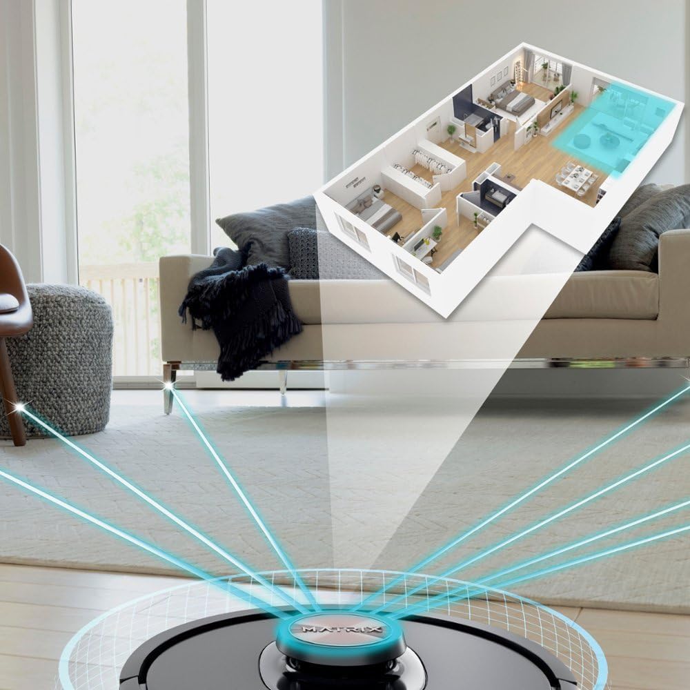 Shark RV2320S Matrix Self-Emptying Robot Vacuum with Bagless 30 Day Capacity Base, Self-Cleaning Brushroll, Precision Home Mapping and Extended Runtime, Wi-Fi, Perfect for pet Hair, Black (Renewed)