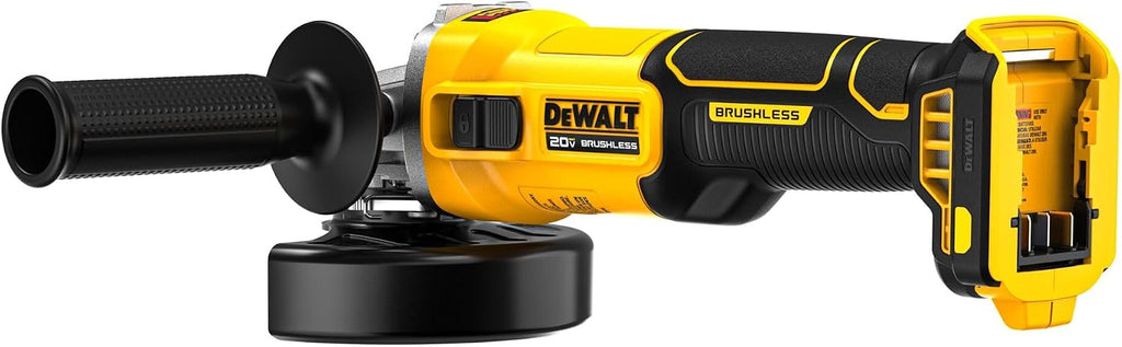DEWALT 20V MAX Cordless 4 1/2 Inch Slide-Switch Power Angle Grinder, Bare Tool Only (DCG407B)