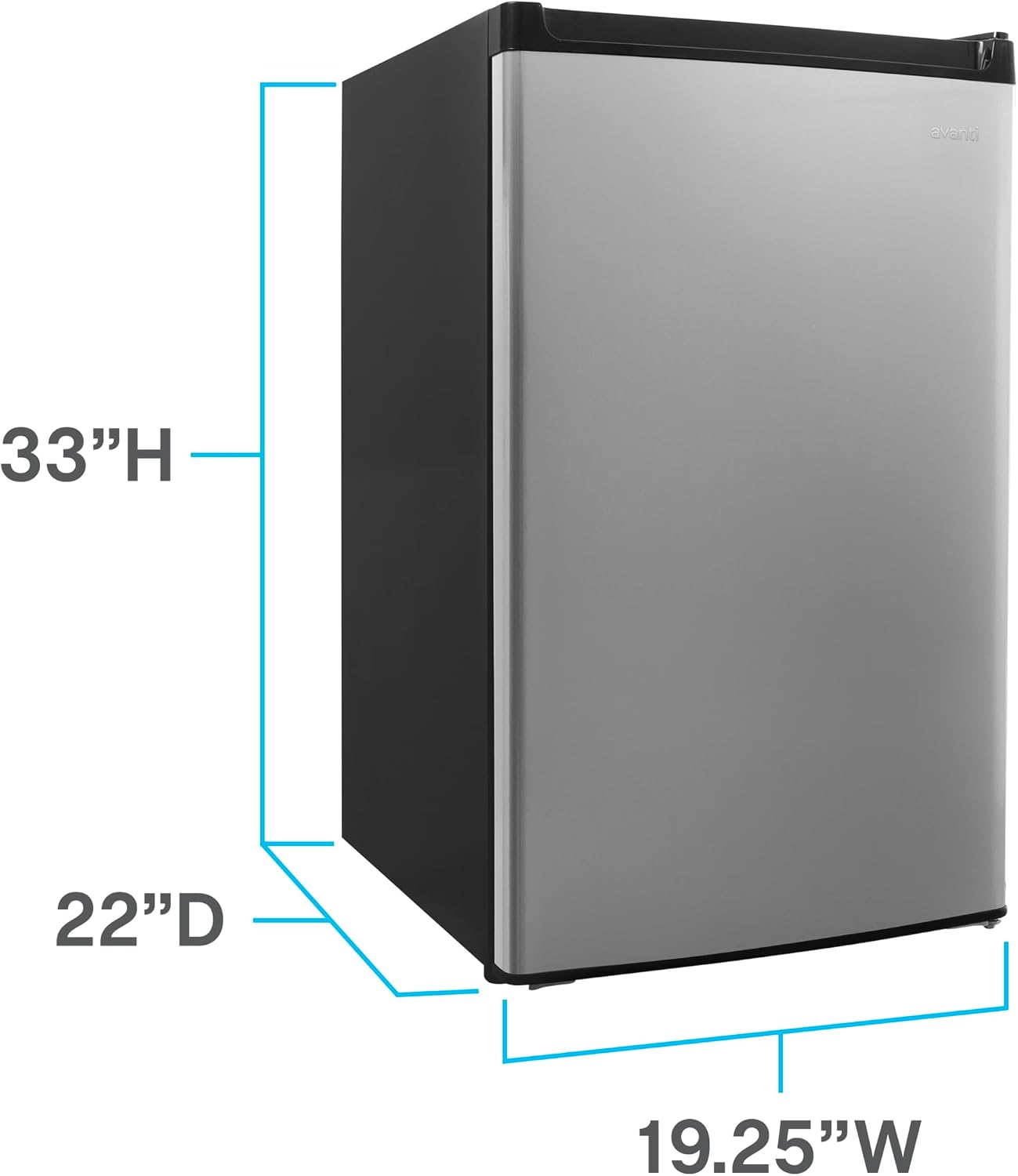 Avanti 4.4 cu. ft. Compact Refrigerator, Mini-Fridge, in Stainless Steel (RM4436SS)