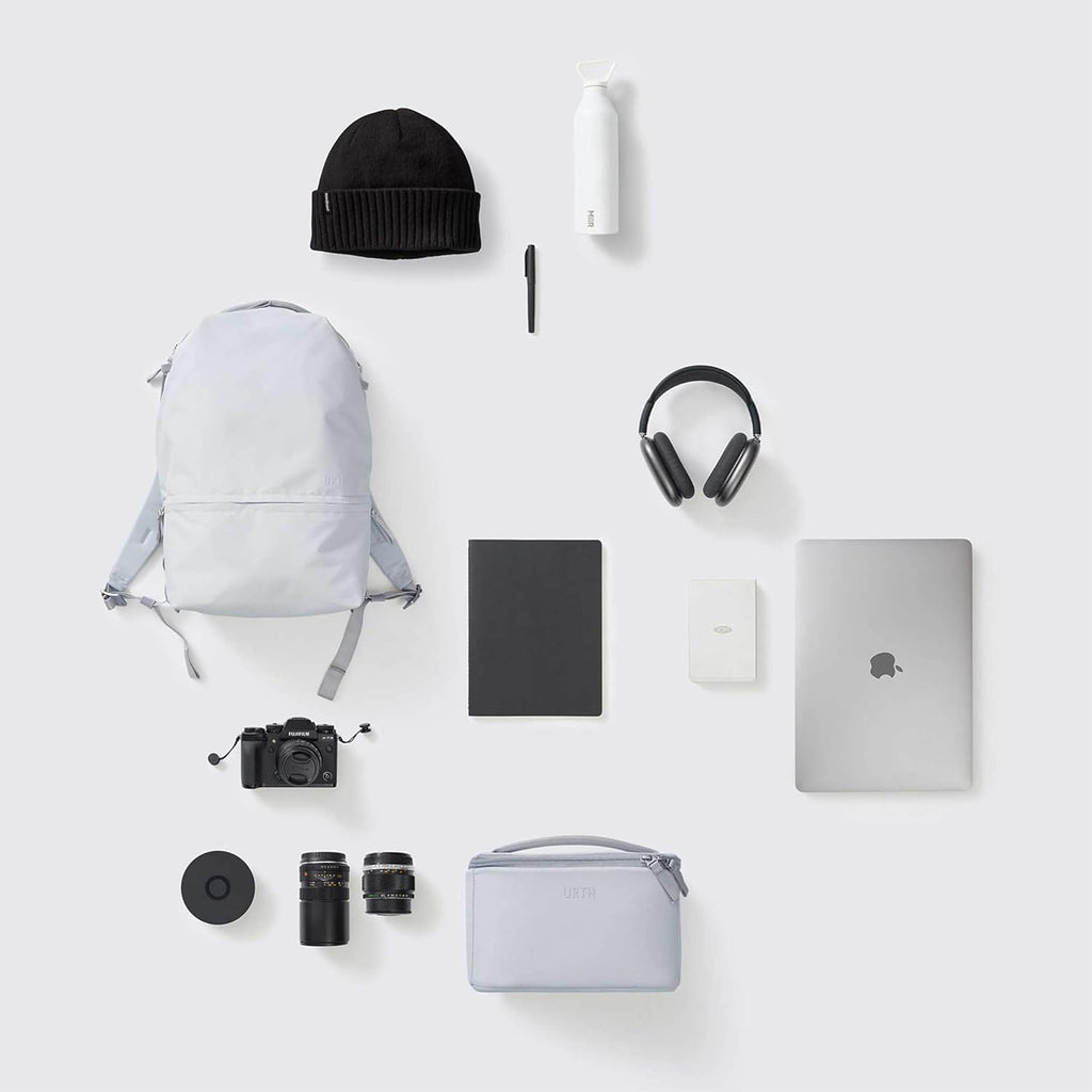 Urth Arkose 20L Modular Backpack + 3.7L Camera Insert - Water Resistant, Anti-Theft, Recycled Bag for DSLR/SLR/Mirrorless, 13-16 Inch Laptop in Ash Grey
