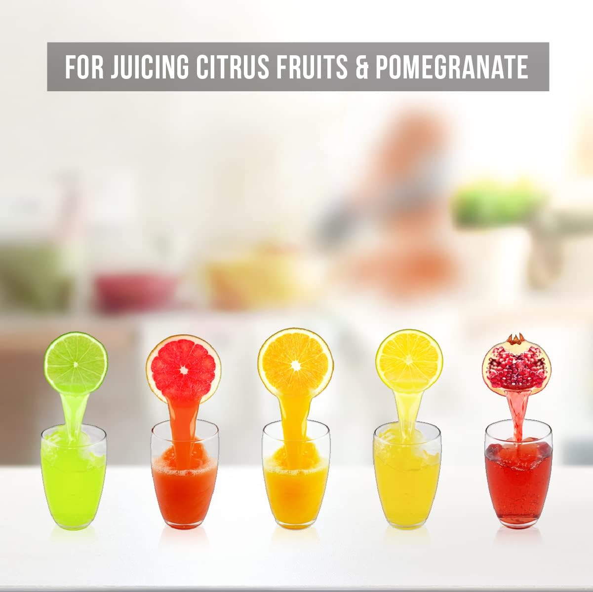 Eurolux Ultra-Premium Cast Iron Juicer | Extra-Large, Heavy Duty, Commercial Grade, Stainless Steel Manual Hand Press Citrus Squeezer For Fresh Orange Juice, Pomegranate, Lemon, and Much More (Orange)