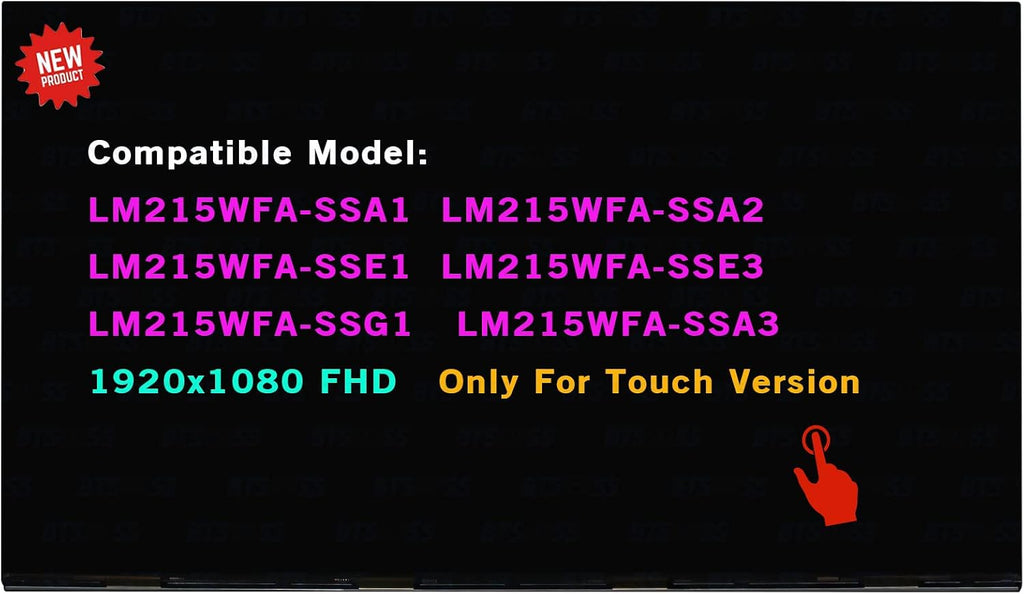 21.5' Touch Screen Replacement for Lenovo All in One 510 520 510-22ASR, 510-22ISH, 520-22IKU, 520-22IKL, 520-22ICB LCD LED Display Repair 1920×1080 FHD (Touch Version)