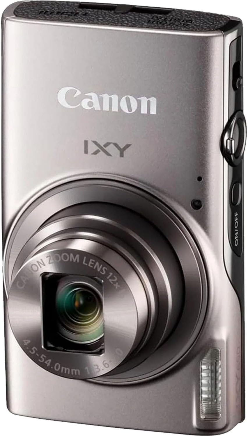 Canon PowerShot IXY 650 / ELPH 360 HS Compact Digital Camera 12x Optical Zoom (Silver) Bundle with 64GB Memory Card + Camera Case + Card Reader + Spider Tripod + More (13pc Bundle) (Renewed)