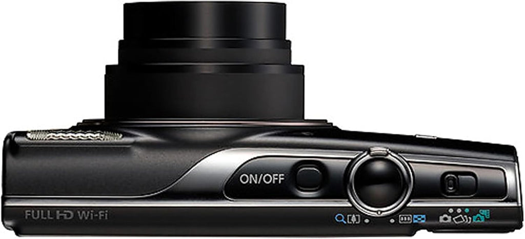 Canon PowerShot IXY 650 (ELPH 360) HS Digital Camera (Black) + 64GB Memory + Spare Batteries, Case, Grip, Software Pack (Power Bundle) (Renewed)