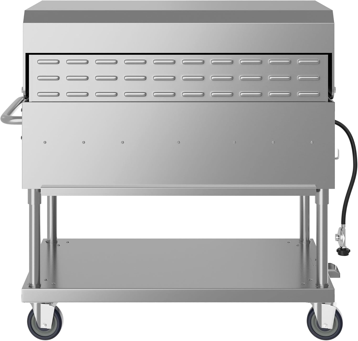48 in. Commercial Outdoor Propane Gas Grill with Roll Dome Cover, ETL Listed in Stainless-Steel (CGKIT4-48D)