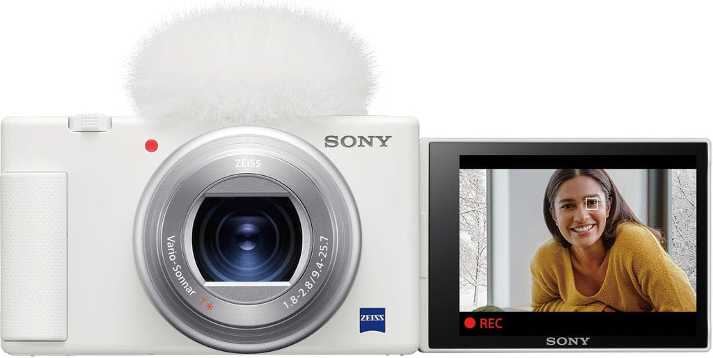 Sony ZV-1 Digital Camera (White) Shooting Grip Kit