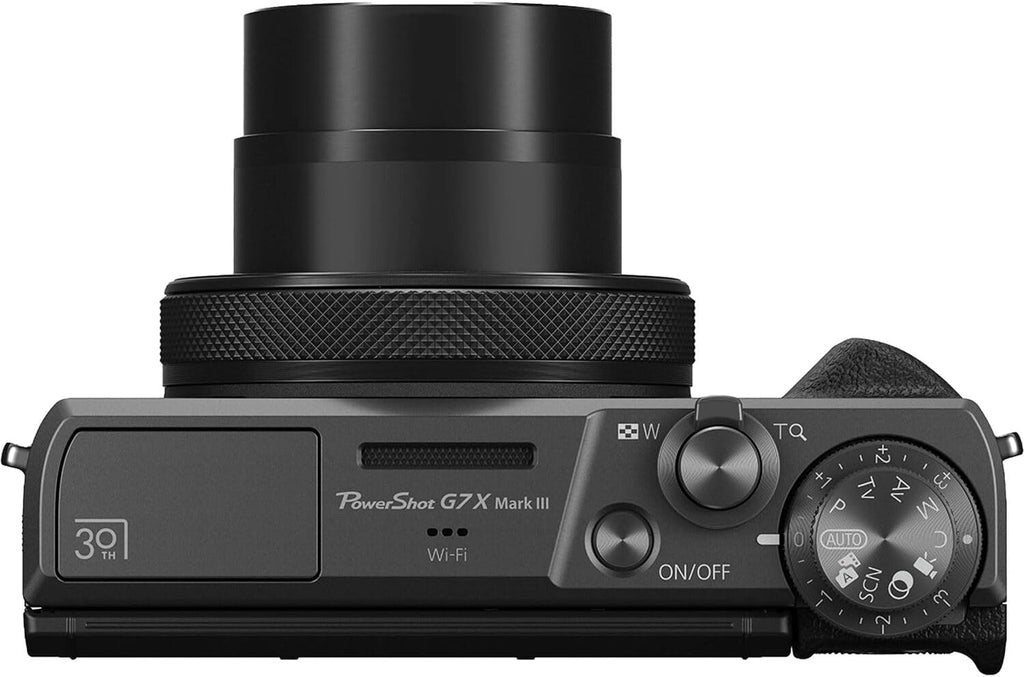 Canon PowerShot G7 X Mark III Digital Camera (30th Anniversary Graphite Limited Edition) (7563C016) + 64GB Card + Card Reader + Deluxe Soft Bag + Flex Tripod + More (Starter Bundle)