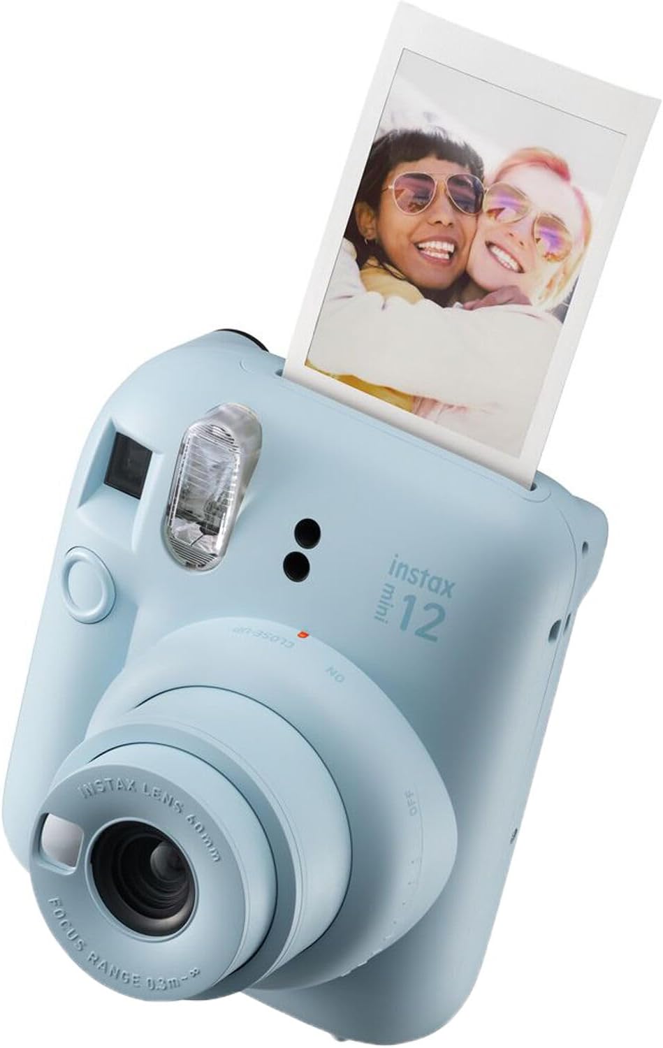 FUJIFILM INSTAX MINI 12 Film Camera Pastel Blue Bundle with Instant Film- 40 Photo Sheets with Camera Case and Accessories Ideal Gift for Kids, Teenage Girl & Adults