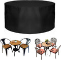Outdoor Heavy Duty Grill Cover 122' D x 39' H, Waterproof Patio Furniture Set Cover, 420D Outdoor Round Table and Chairs Set, Durable Dustproof Outdoor Protective Cover (310x100cm)