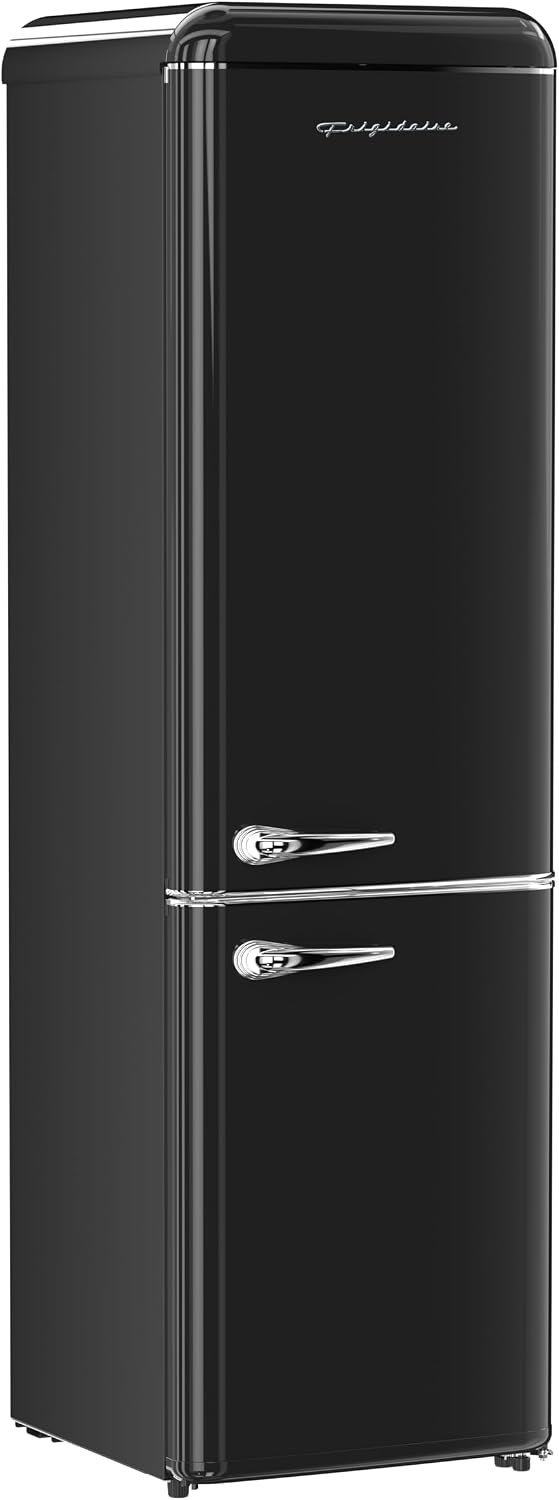 Frigidaire Retro 9.2 Cubic Foot Fridge with Bottom Mount Freezer, 9.2 cu. ft, Black