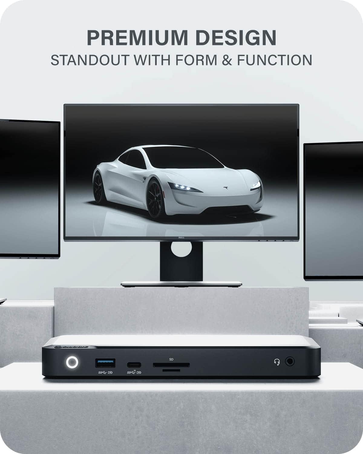 ALOGIC MX3 4K Triple Display 11-in-1 Docking Station with 100W Laptop Charging for windows, 3x DisplayPort, 3x USB-A, USB-C, 3.5mm TRRS Audio/Microphone Jack, RJ45 Ethernet, SD & Micro SD Card Reader.