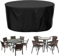 Waterproof Patio Sofa Cover 118' D x 39' H, Extra Large Outdoor Furniture Set Covers, Outdoor Garden Table Set Cover, Round Patio Dining Table and Chairs Set Cover (300x100cm)