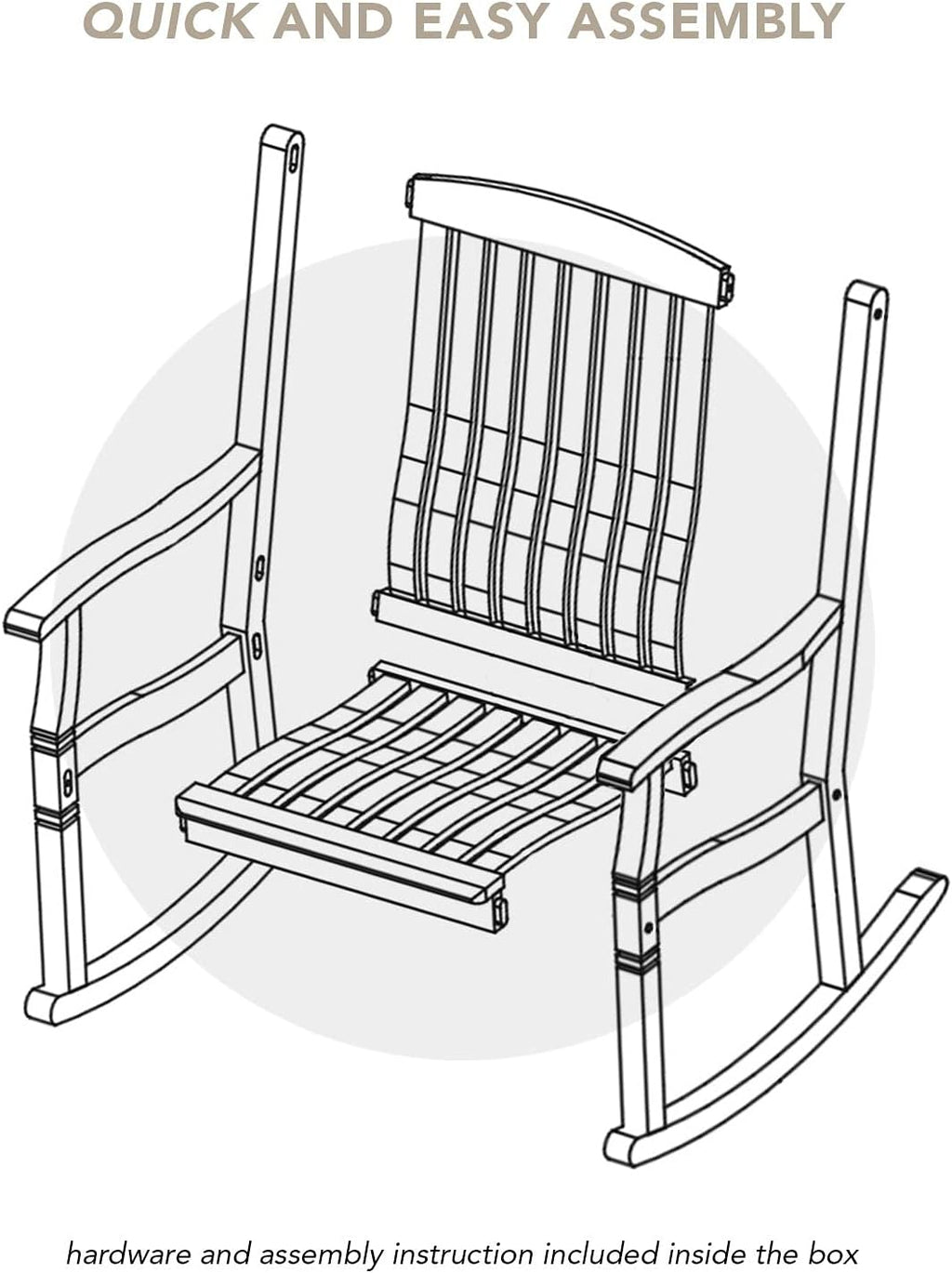 Cambridge Casual Arie Teak Wooden Rocking Chair, Durable Outdoor Rocker for Patio, Deck, and Porch – Stylish and Comfortable Wooden Rocking Chair for Relaxing in Outdoor Spaces