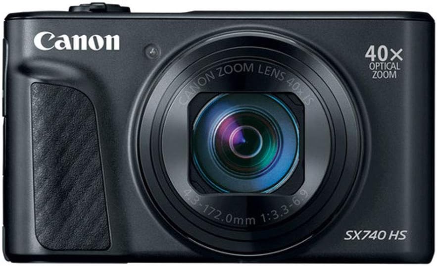 Canon PowerShot SX740 HS Digital Camera + 32GB Memory Card + Point & Shoot Case + USB Card Reader + Lens Cleaning Pen + LCD Screen Protectors + Photo4Less Cleaning Cloth – Accessory Bundle (Black)