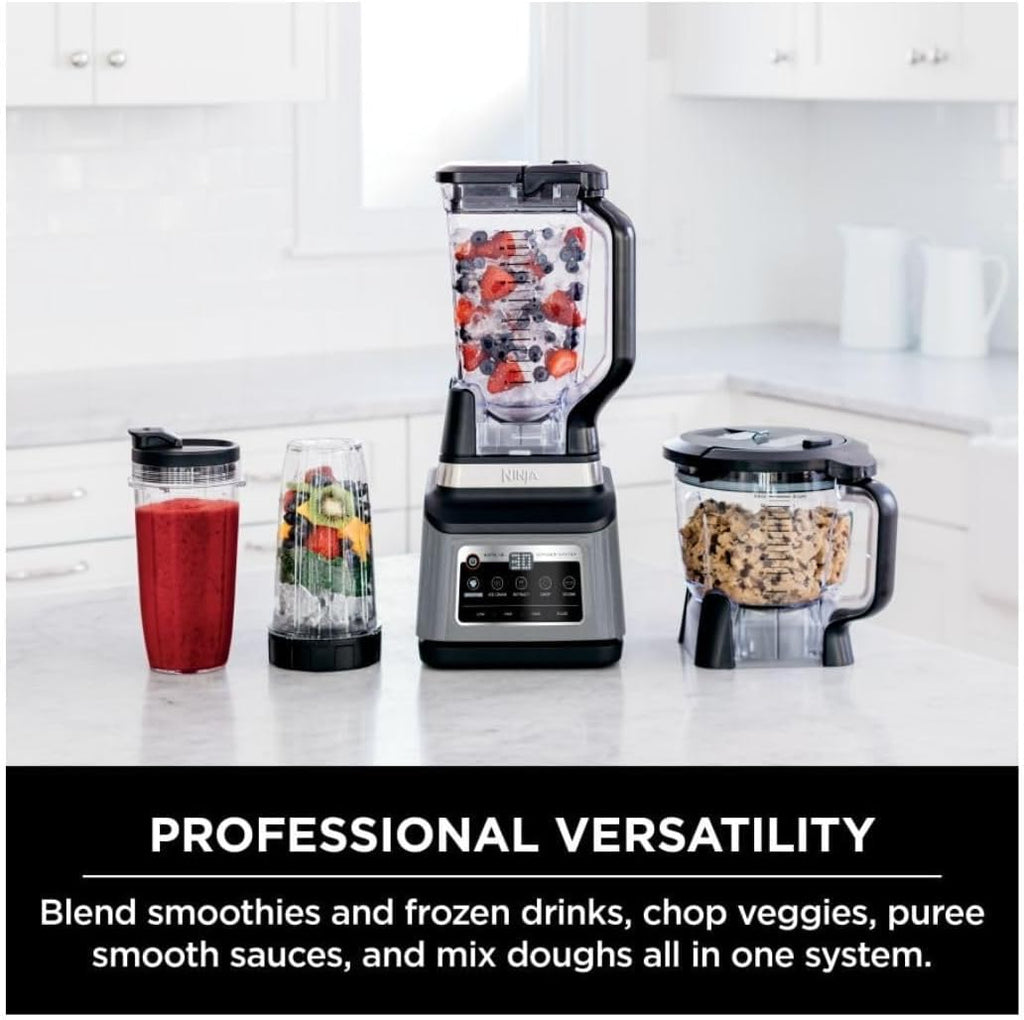 Ninja BN801 Professional Plus Kitchen System with Auto IQ, 1400 Wp - Gray (Renewed)