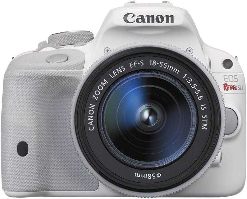 Canon EOS Rebel SL1 Digital SLR with EF-S 18-55mm is STM Lens (White)