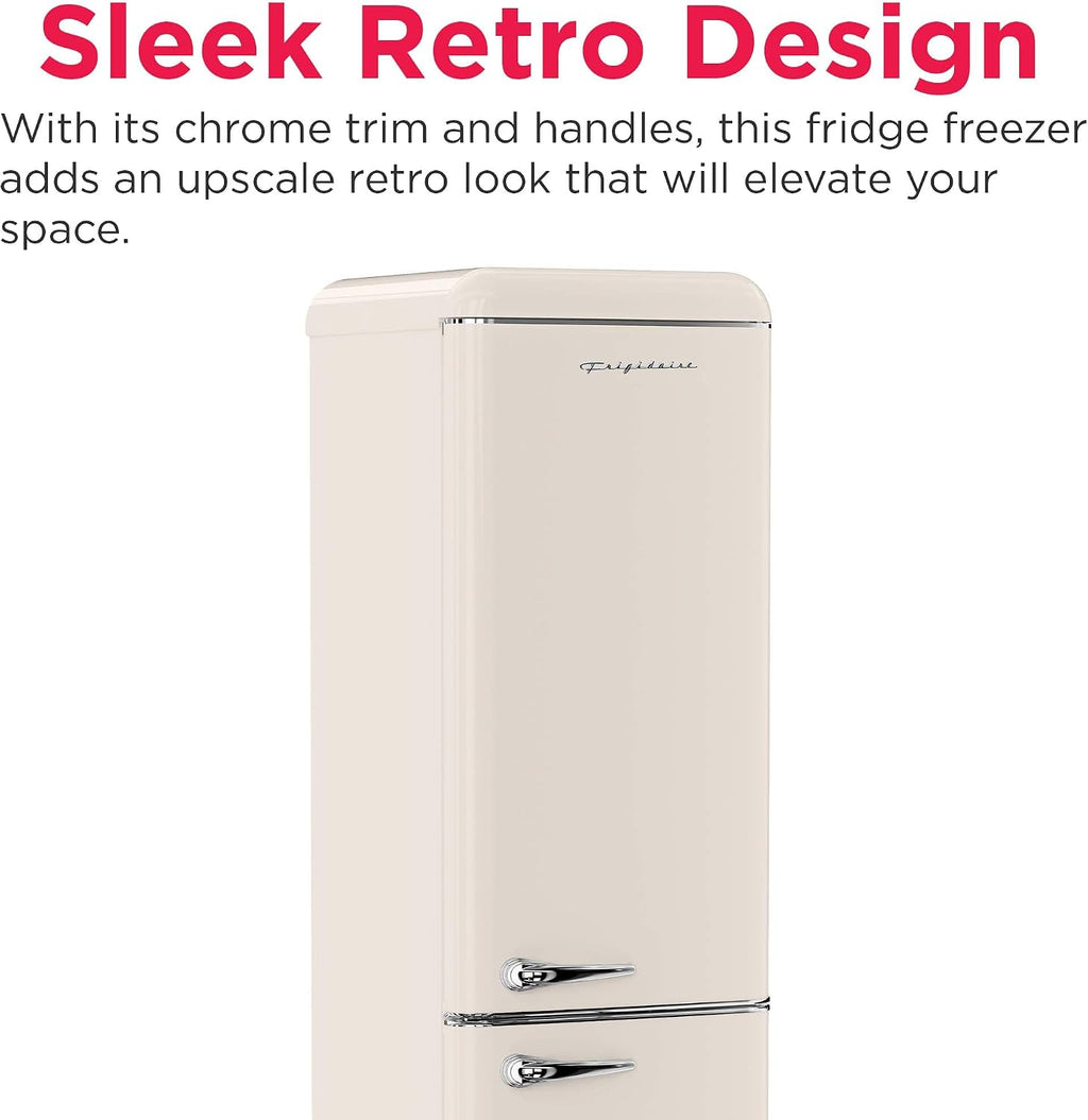 Frigidaire Retro 9.2 Cubic Foot Fridge with Bottom Mount Freezer, 9.2 cu. ft, Vanilla