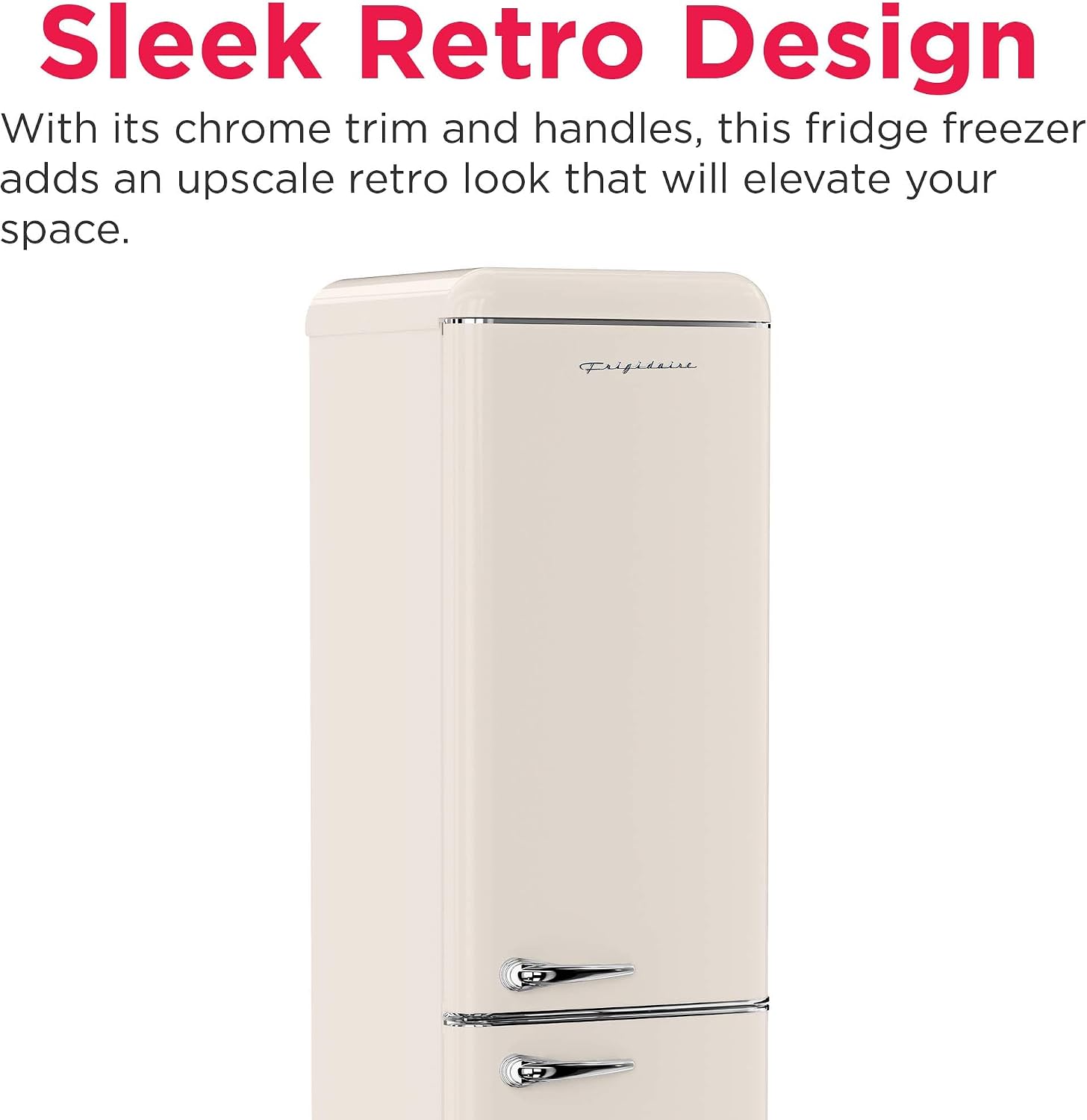 Frigidaire Retro 9.2 Cubic Foot Fridge with Bottom Mount Freezer, 9.2 cu. ft, Vanilla