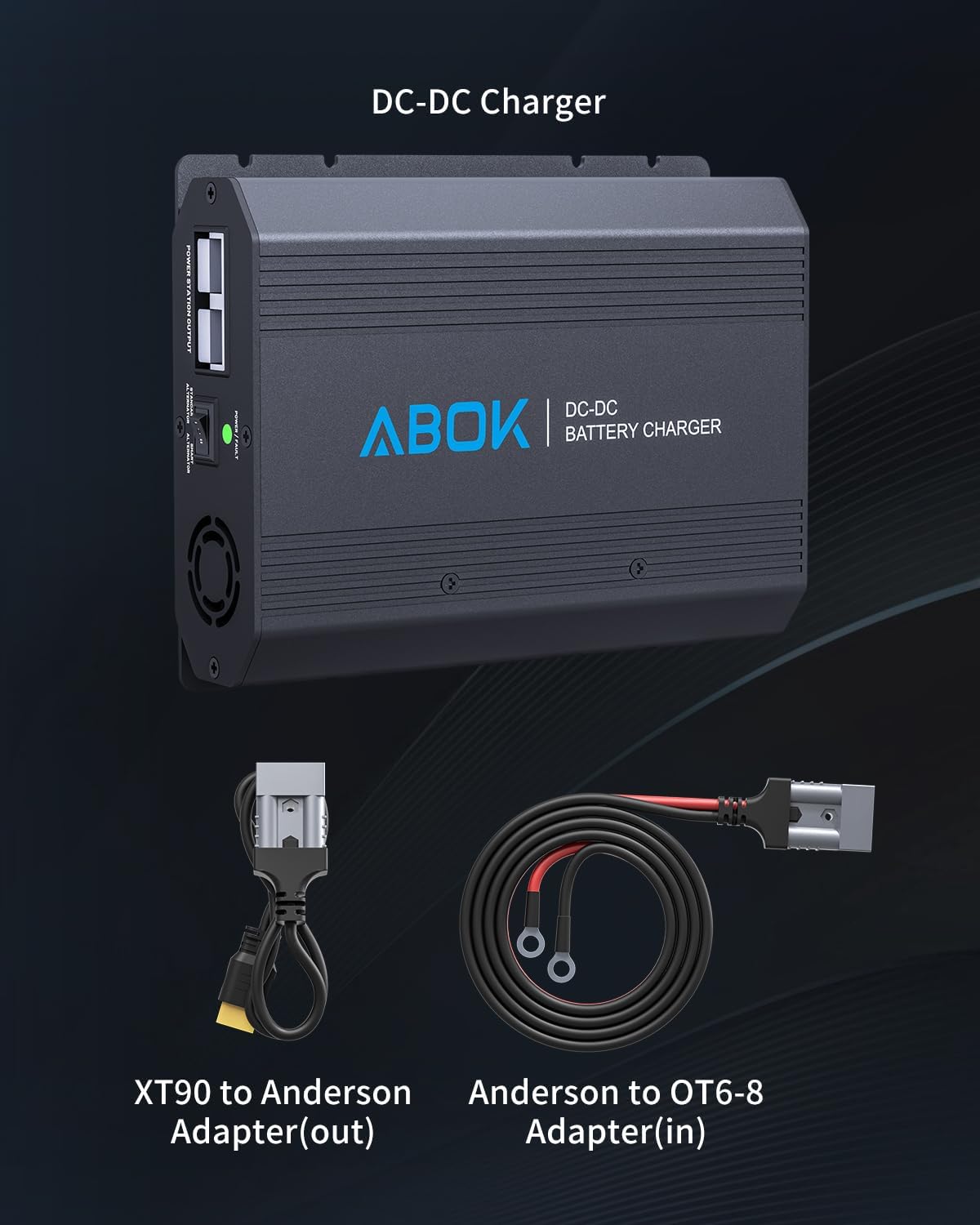 500W Alternator Charger, Fast DC to DC Battery Charger for Portable Power Stations, 6X Faster Than Cigarette Chargers, for 95% Solar Power Generator, Perfect for RV, Road Trips