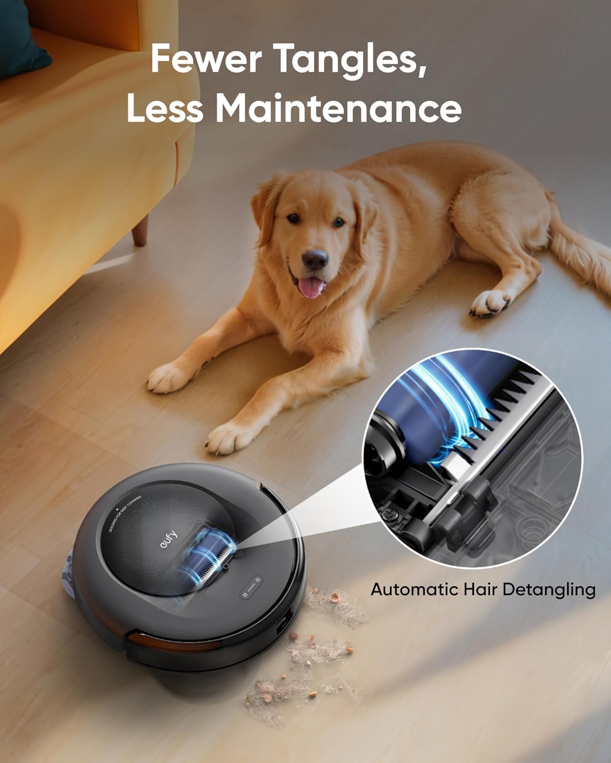 eufy Robot Vacuum Omni C20, Robot Vacuum and Mop Combo, Self Emptying, Auto Mop Washing and Auto Drying for Hands-Free Cleaning, 7000 Pa Powerful Suction (Renewed Acceptable)