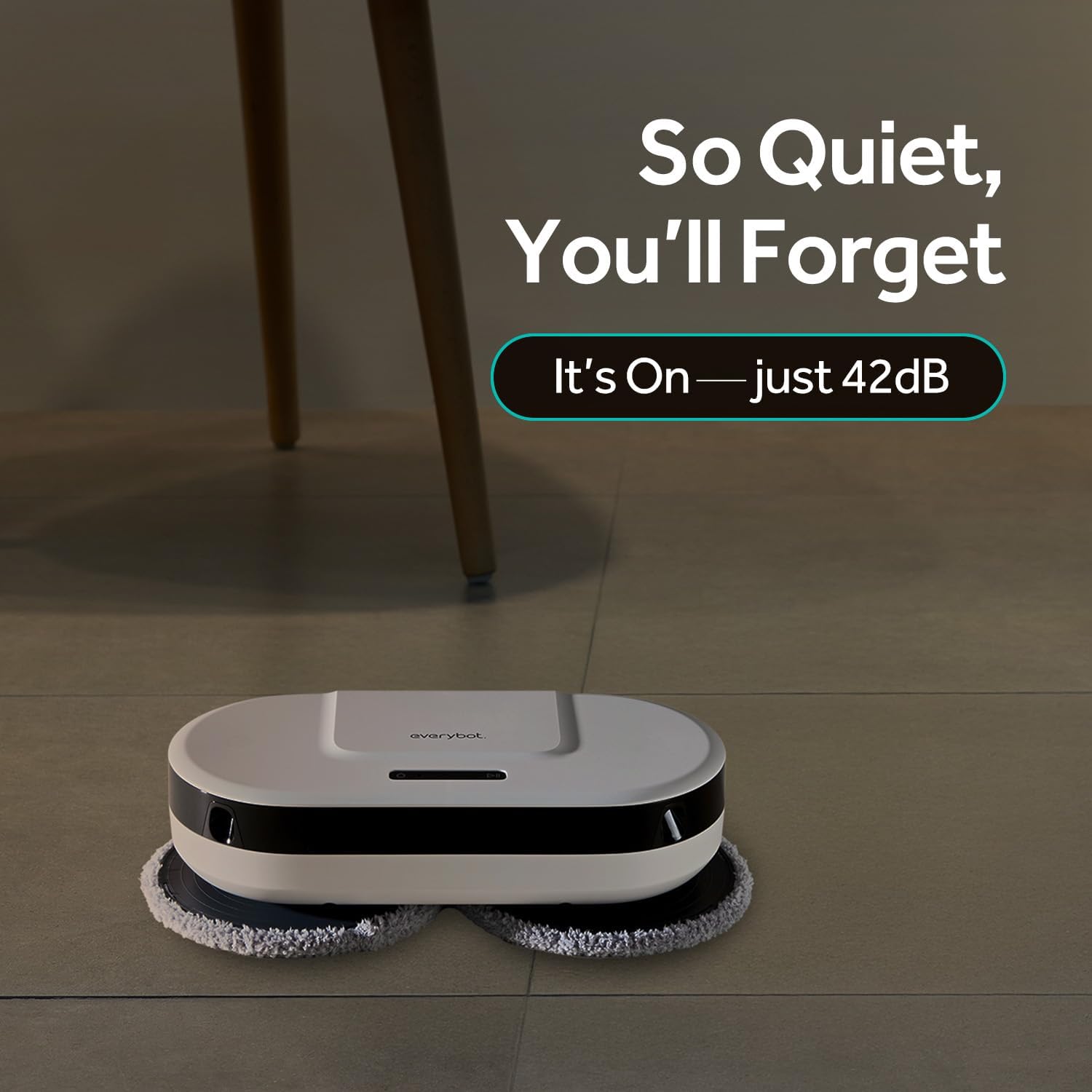EVERYBOT EDEG2 Robot Mop Cleaner for Hard Floors, Dual Spin Powerful Mopping Removes Dust & Stains, Quiet Fast Cleaning, Slim Design for Under Furniture, Remote Control Included (No Wi-Fi/APP)