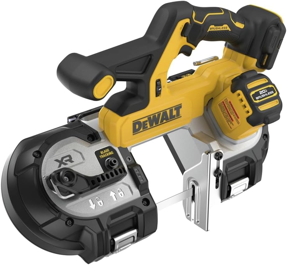 DEWALT 20V MAX XR Bandsaw, Brushless Motor, Portable and Cordless, 3-3/8 Inch Cut Capacity, Bare Tool Only (DCS378B)