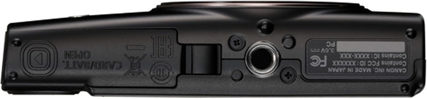 Canon PowerShot IXY 650 (ELPH 360) HS Digital Camera (Black) + 64GB Memory + Spare Batteries, Case, Grip, Software Pack (Power Bundle) (Renewed)