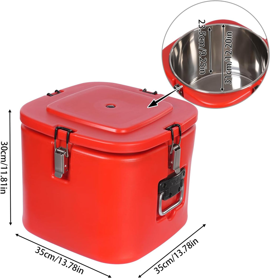 2 Pcs Insulated Beverage Containers, 5.28Gal Food Warmers Food Hot Box, Portable Cold Hot Drink Container, Insulation Food Soup Warmer with Carrying Handles
