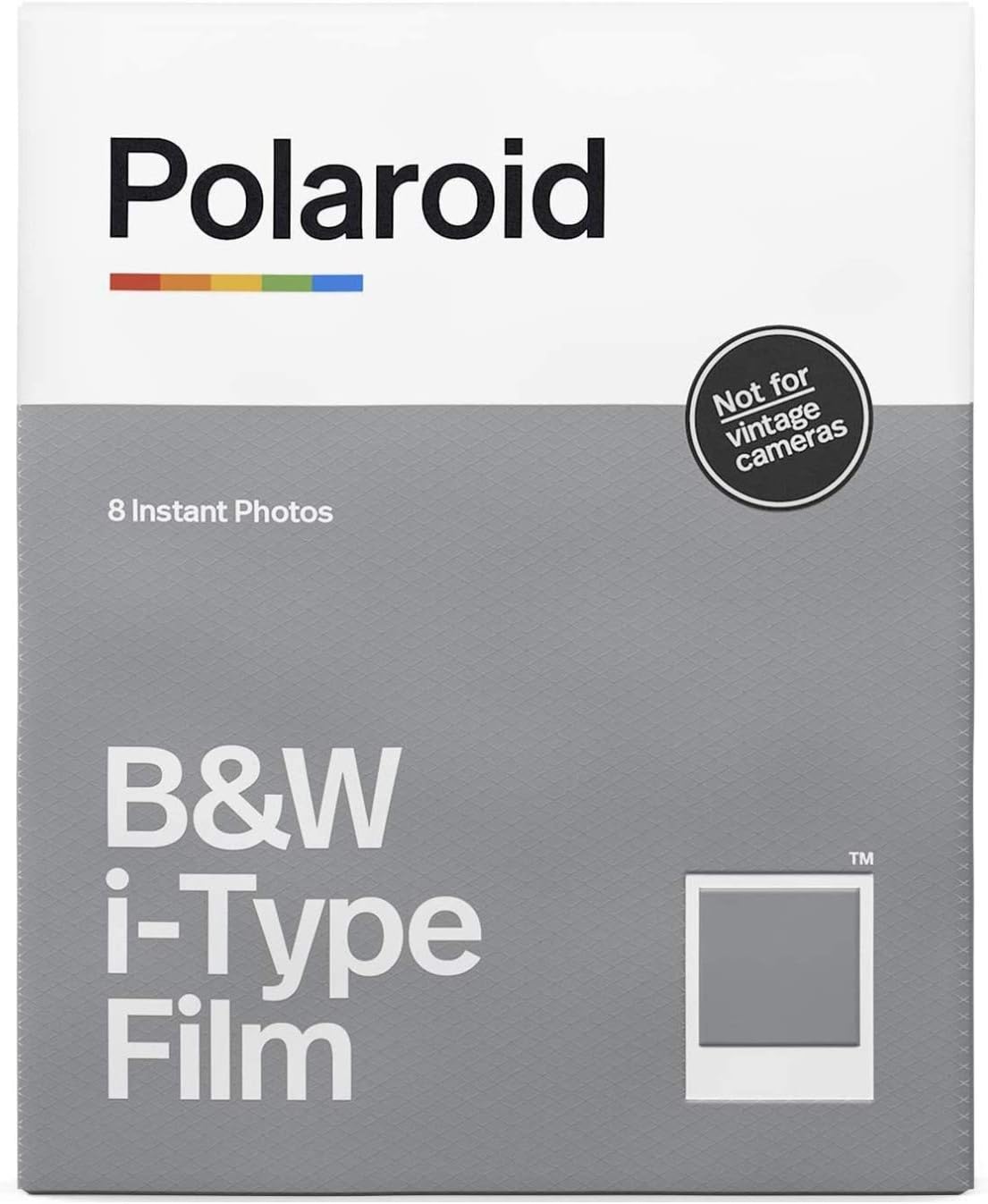 Polaroid Now 2nd Generation I-Type Instant Film Camera (Black), Shoot and Print Bundle with Magnetic/Hanging Photo Frames and Black & White Film Instant Film (8 Exposures) (3 Items)