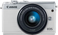 Canon EOS M100 Mirrorless Camera w/ 15-45mm Lens - Wi-Fi, Bluetooth, and NFC Enabled (White)