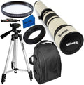 Ultimaxx 650-1300mm Telephoto Zoom Lens with Kit for Canon EOS Rebel T5, T5i, T6, T7 T6i, T6s, T7i, T8i, SL1, SL2, SL3, 60D, 70D, 77D, 80D, 90d; 6D, 7D, 7D II DSLR Cameras &More