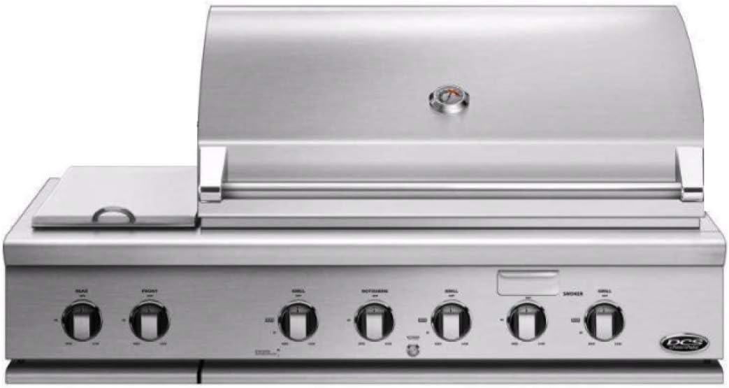 Windproof Covers 48 inch Heavy Duty Premium Vinyl Grill Cover to fit DCS Series 7 with Side Burner Built-in Grill