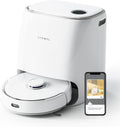 NARWAL Freo Robot Vacuum and Mop Comb, Washing & Drying, Dirt Sense Ultra Clean, Auto Add Cleaner, LCD Display, Smart Swing, Arcuate-Route, WiFi, APP Control, White (Renewed)