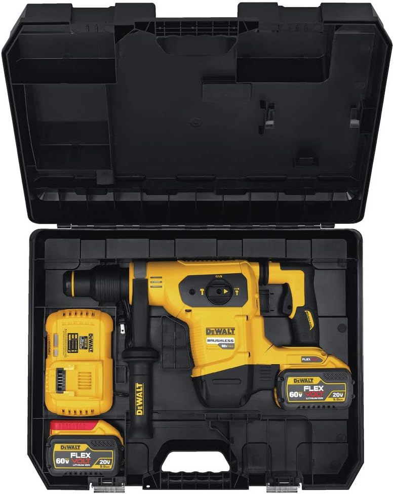 DEWALT 60V MAX Cordless Hammer Drill Kit, 1-9/16 in., (2) FLEXVOLT Batteries & Charger Included (DCH481X2)