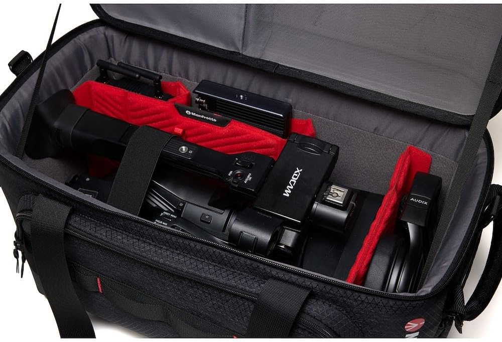 Manfrotto Pro Light Cineloader Medium, Shoulder Bag, Camcorder & Cinema Bag, Padded Camera Case, Professional Video Dedicated Features, Top Access, Camera Storage, Dark Grey, Size Medium