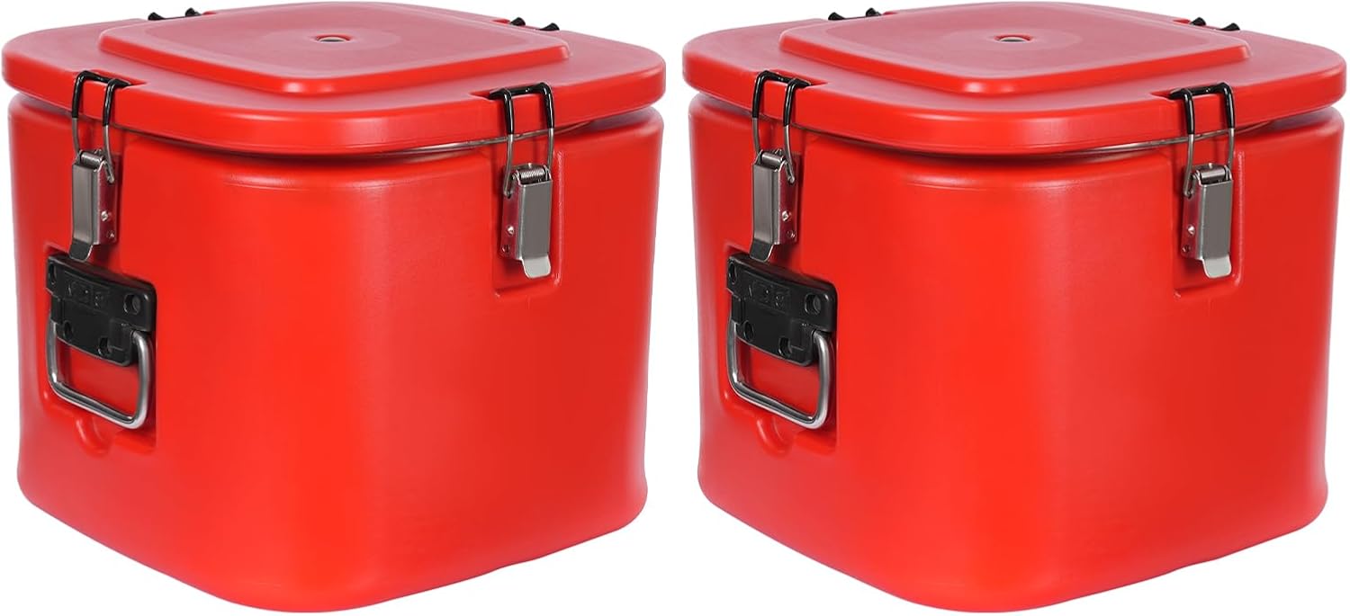 2 Pcs Insulated Beverage Containers, 5.28Gal Food Warmers Food Hot Box, Portable Cold Hot Drink Container, Insulation Food Soup Warmer with Carrying Handles