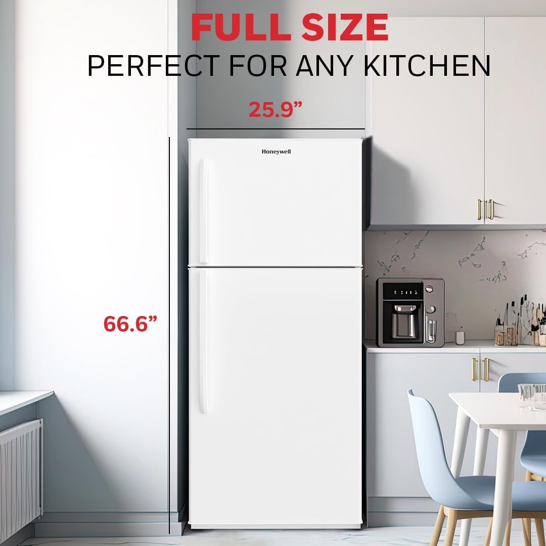 Honeywell H18TFW top Freezer Refrigerator, White