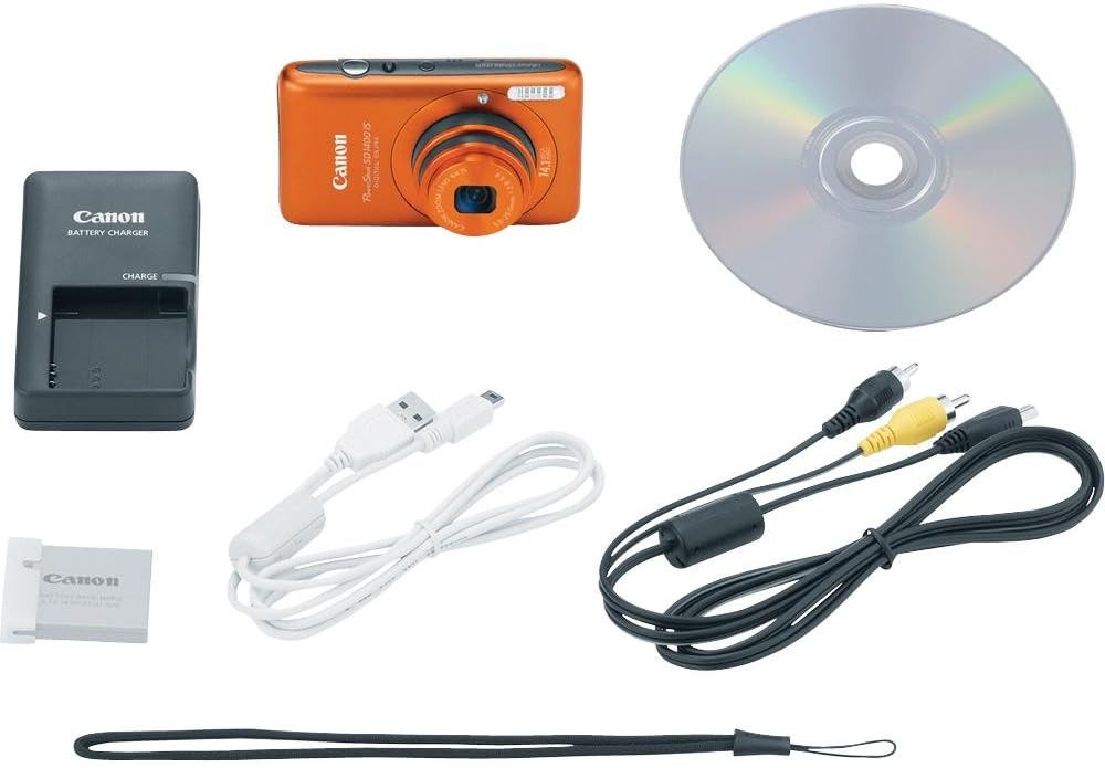 Canon PowerShot SD1400IS 14.1 MP Digital Camera with 4x Wide Angle Optical Image Stabilized Zoom and 2.7-Inch LCD (Orange)