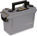 Frabill Pow'R Source Storage Box | Water Resistant Lightweight and Portable Power 12V 10 AH Power Source and Storage Box, Gray