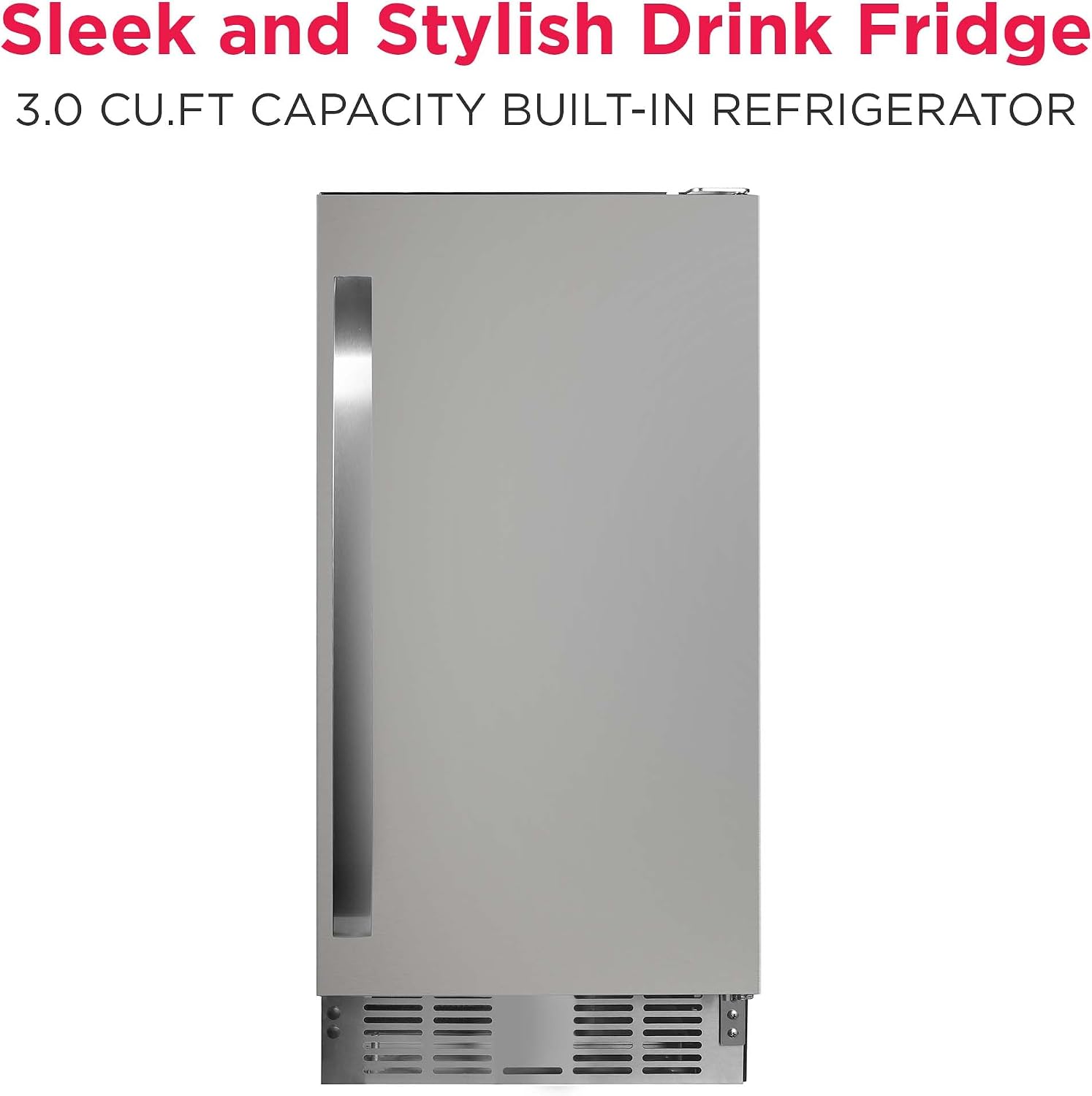 Frigidaire 3 Cu Ft Capacity built in fridge, under counter, frost free, Stainless Steel