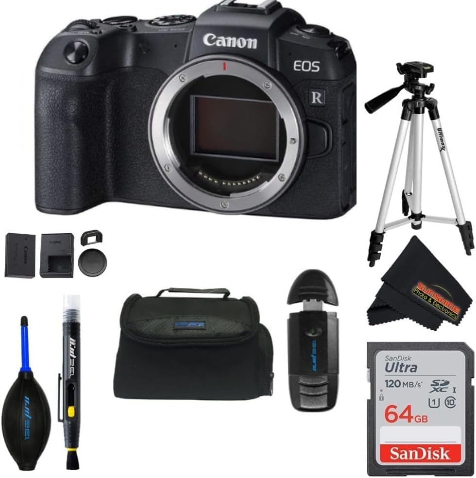 Canon EOS RP Mirrorless Digital Camera (Body Only) (Renewed) (Body Only + Accessories Bundle)