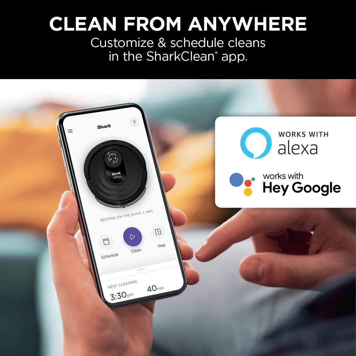 Shark RV2002WD AI Robot Vacuum & Mop with LiDAR Navigation, with Home Mapping, Perfect for Pets, WiFi, Compatible with Alexa, Black (Renewed)