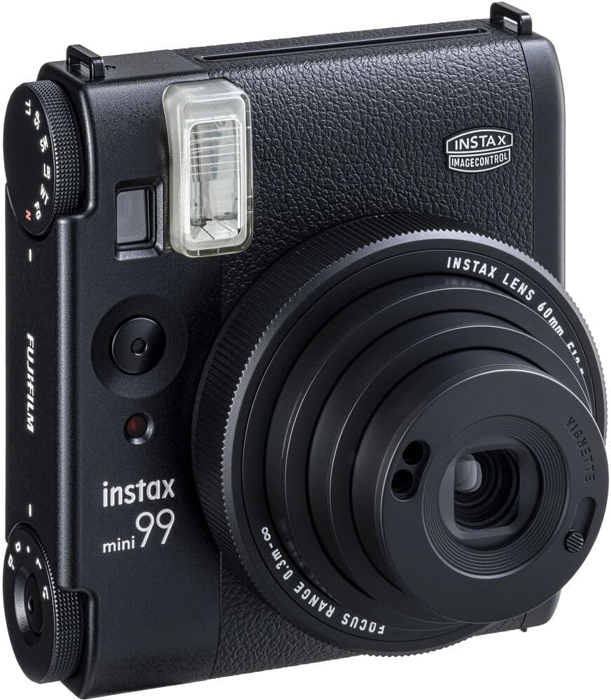 Fujifilm Instax Mini 99 Instant Camera Bundle with Fuji Instax Mini Instant Film Value Pack (60 Sheets) + Vintage Style Compatible Carrying Case - Black + Photo Album – 64 Pockets + More