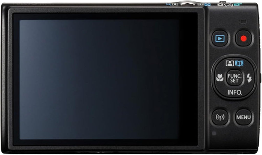 Canon PowerShot IXY 650 (ELPH 360) HS Digital Camera (Black) + 64GB Memory + Spare Batteries, Case, Grip, Software Pack (Power Bundle) (Renewed)