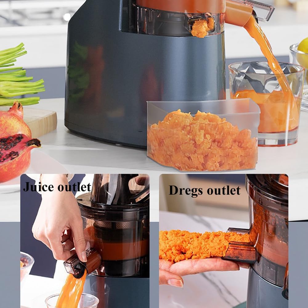 150w Centrifugal Juicer Large,Cold Press Juicer With 3.54 Inch Feed Chute,Plug-In Design,360° Self Feeding Professional Masticating Juicer,For Whole Fruit,Easy To Clean