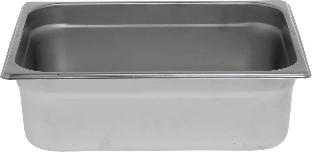 Kratos Commercial Electric Countertop Food Warmer with Two Half Size Hotel Pans and Slotted Lids, 120V, 1200 Watts, Stainless Steel Portable Food Warmer with Pans