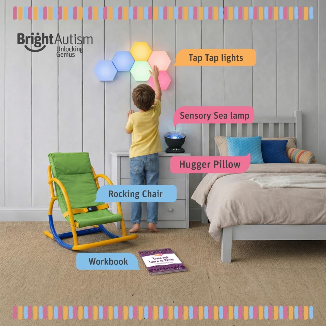 Bright Autism Rocking Chair for Kids (3-8 Years) - Sensory Rocker for ADHD and Special Needs. Great Therapy Tool for Calming Senses. for Sensory Room, Daycare and Playground. Indoor and Outdoor Play