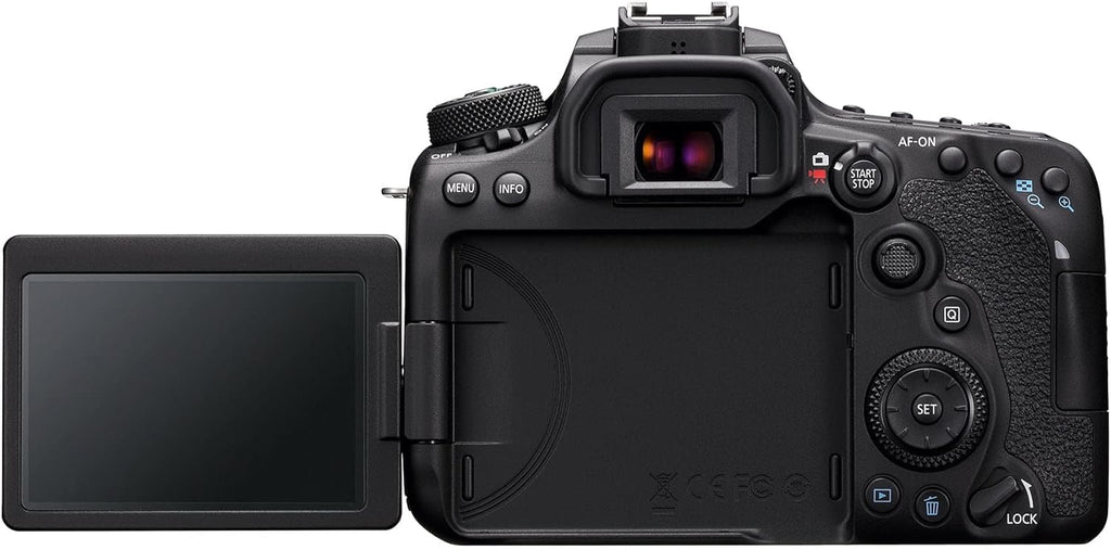 Canon DSLR Camera [EOS 90D] with Built-in Wi-Fi, Bluetooth, DIGIC 8 Image Processor, 4K Video, Dual Pixel CMOS AF, and 3.0 Inch Vari-Angle Touch LCD Screen, [Body Only], Black
