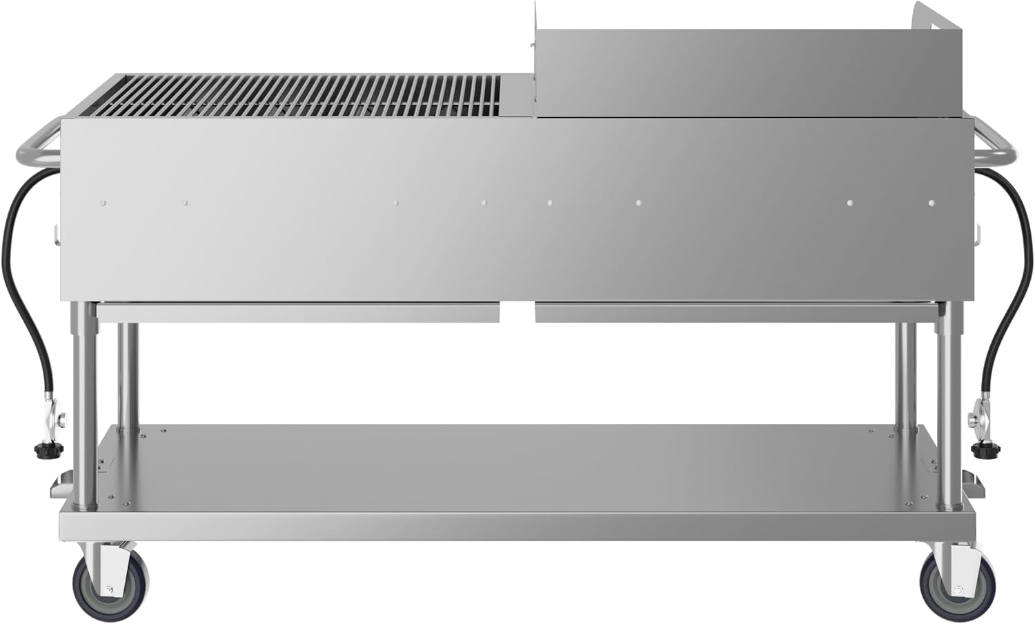 60 in. 8-Burner Commercial Outdoor Propane Gas Grill with 30 in. Griddle in Stainless-Steel, ETL Listed (CGKIT6-G30)