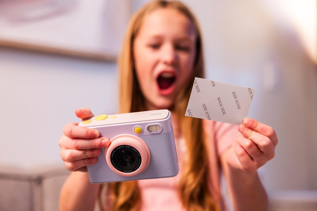 myFirst Camera Insta Lux Instant Print Camera, Real High-Definition Color Prints, WiFi Phone Printing, 5MP Dual Lens, Built-in Filters & Frames, Portable Photo Printer for Kids & Adults (Cotton Candy)